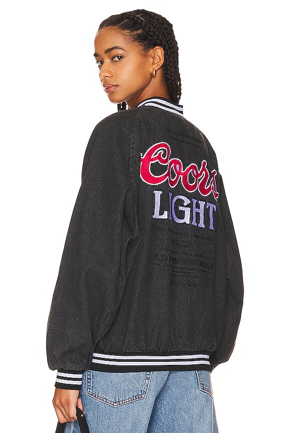 The Laundry Room Coors Light Stadium Jacket in Washed Black Denim REVOLVE