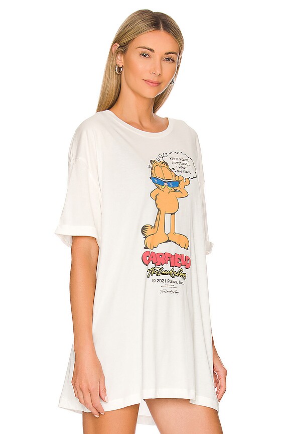 view 2 of 4 ФУТБОЛКА GARFIELD ATTITUDE OVERSIZED in White