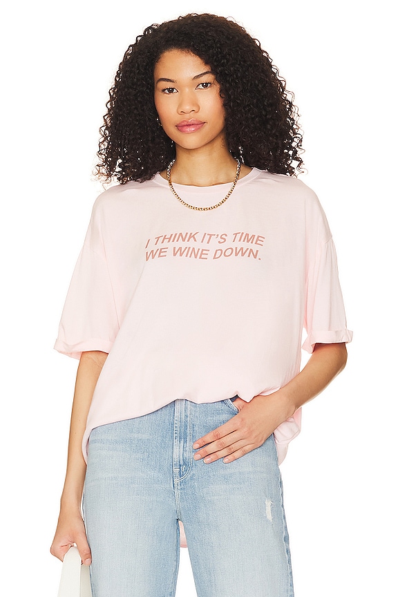 The Laundry Room Wine Down Oversized Tee in Blush Pink | REVOLVE