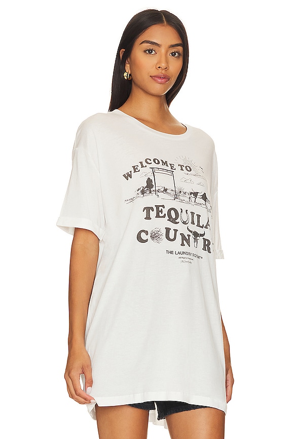 view 2 of 4 Tequila Country Oversized Tee in White