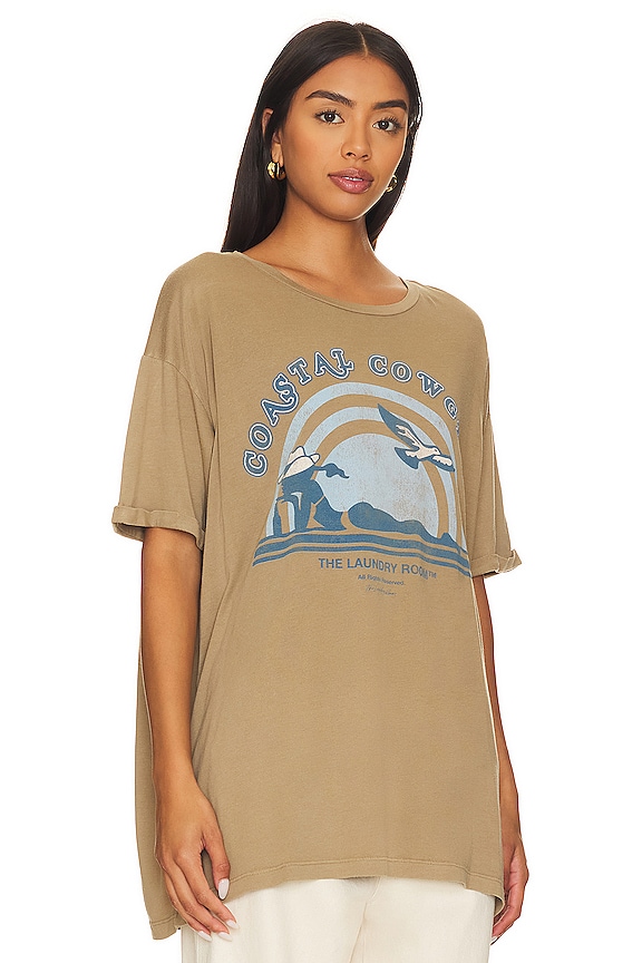 view 2 of 4 T-SHIRT OVERSIZED COASTAL COWGIRL in Camel Gold