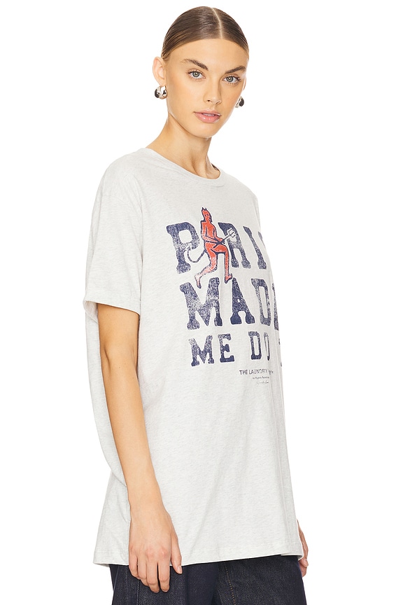 view 2 of 4 Paris Made Me Do It Oversized Tee in Heather