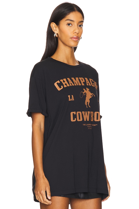 view 2 of 4 CHAMPAGNE COWBOY OVERSIZED 티셔츠 in Black