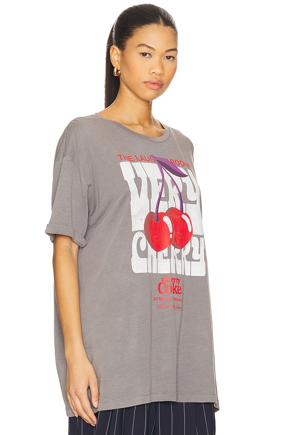 view 2 of 4 Very Cherry Coke Oversized Tee in Gravity Grey