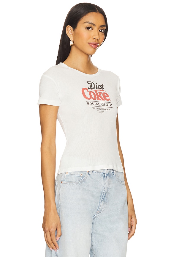view 2 of 4 Diet Coke Social Club Baby Tee in White
