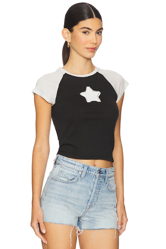 view 2 of 4 Stardom Baby Tee in Black Snow & White