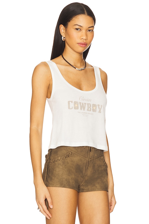 view 2 of 4 Caviar Cowboy Boxy Tank in White