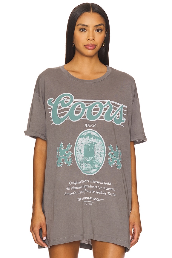 view 2 of 5 Coors Original 40z Oversized Tee in Gravity Grey