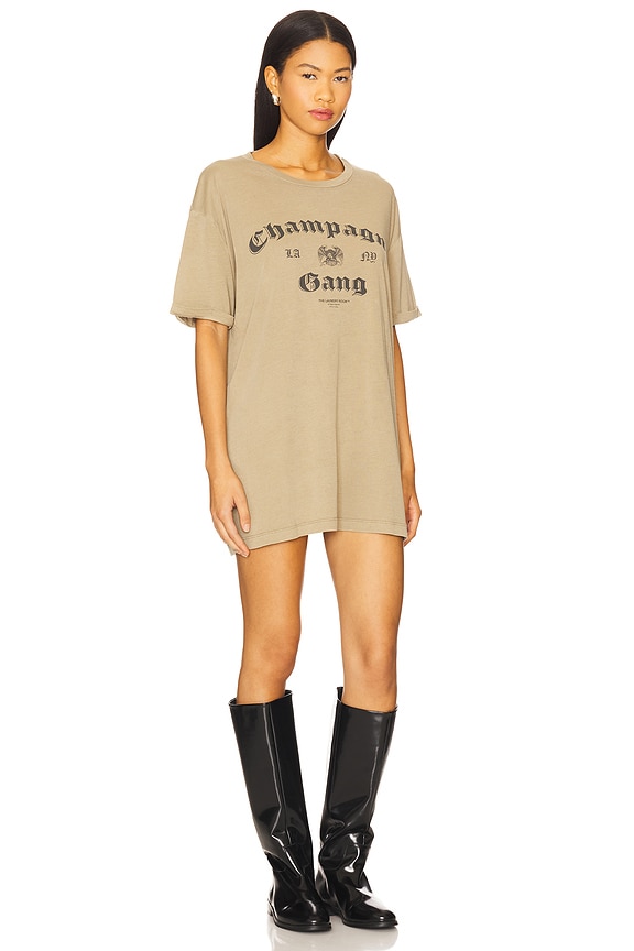 view 2 of 3 Champagne Gang Oversized Tee in Camel Gold