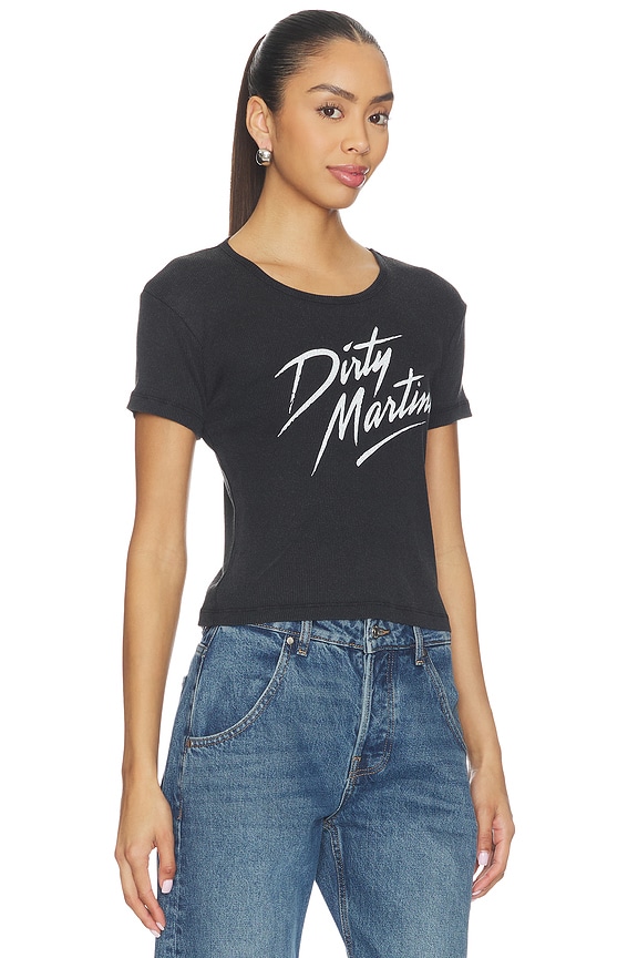 view 2 of 4 Dirty Martini Baby Tee in Black Snow