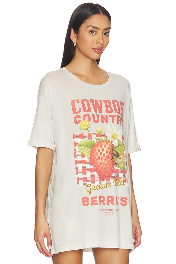 view 2 of 4 CAMISETA TAMAÑO GRANDE COWBOY COUNTRY BERRIES in Bone