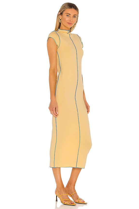 view 2 of 3 Scout Merrow Dress in Faded Yellow & Turquoise