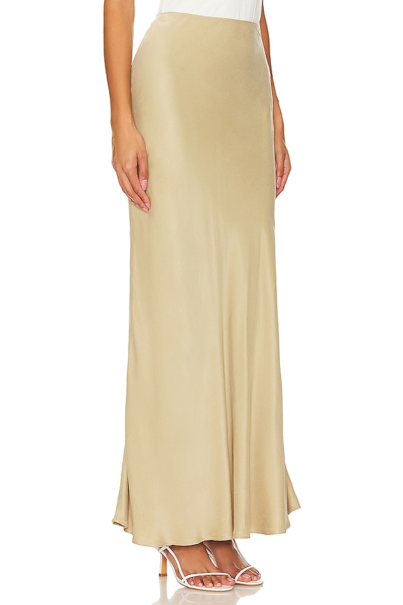 view 2 of 4 Cleo Bias Cut Skirt in Khaki