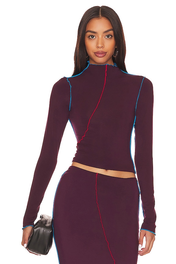 view 1 of 5 Zane Top in Oxblood