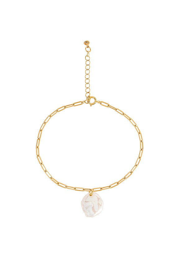 view 1 of 4 Pearl Dangle Chain Bracelet in Pearl