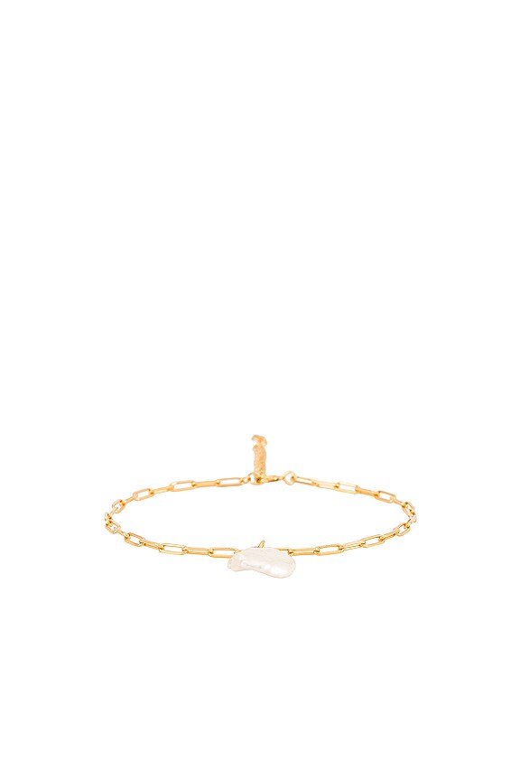 view 2 of 4 Pearl Dangle Chain Bracelet in Pearl