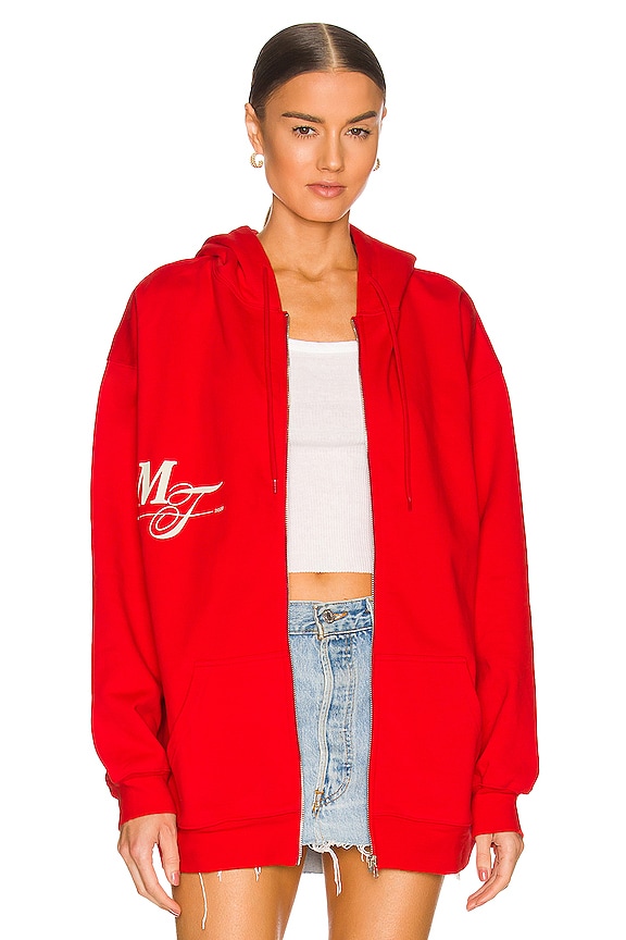 view 2 of 5 SWEAT À CAPUCHE AVEC GLISSIÈRE WOMAN in Red