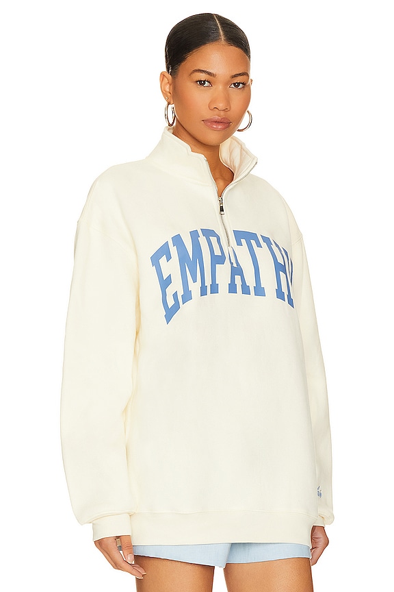 view 2 of 4 Empathy Always Quarter Zip Sweatshirt in Cream