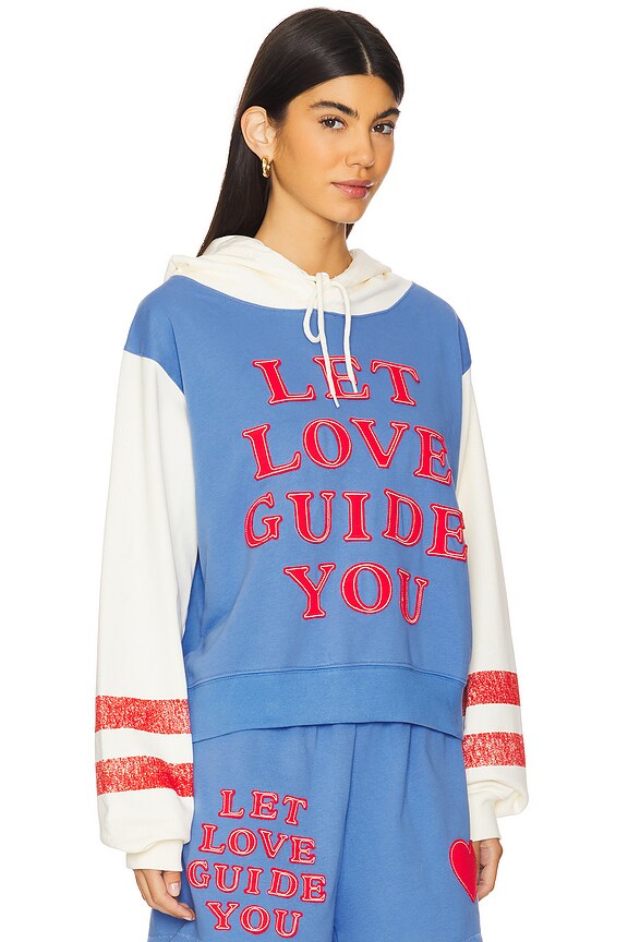 view 2 of 5 LET LOVE GUIDE YOU 후디 in Blue