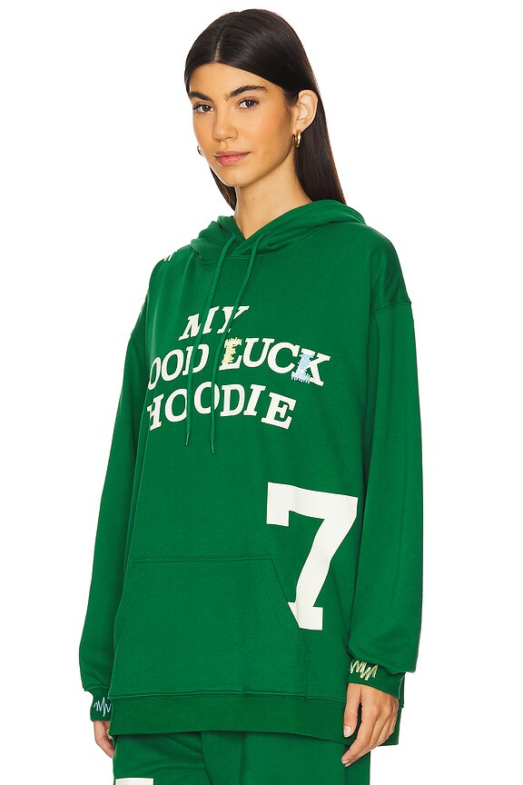 view 2 of 4 SWEAT À CAPUCHE MY GOOD LUCK in Green