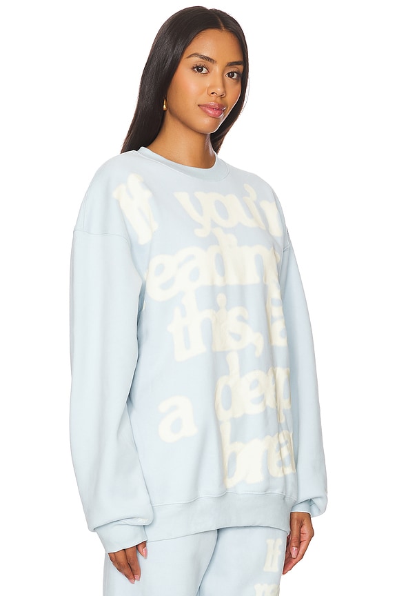 view 2 of 5 Take A Deep Breath Crewneck in Blue