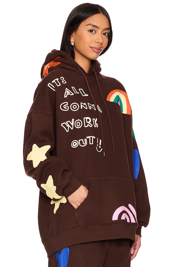 view 2 of 5 SWEAT À CAPUCHE IT'S ALL GONNA WORKOUT in Brown