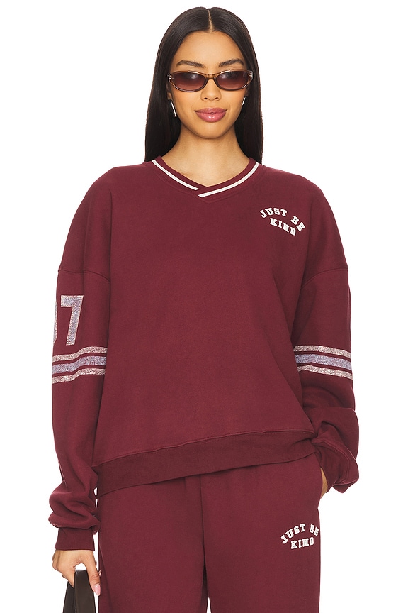 view 2 of 6 Just Be Fucking Kind Crewneck in Maroon