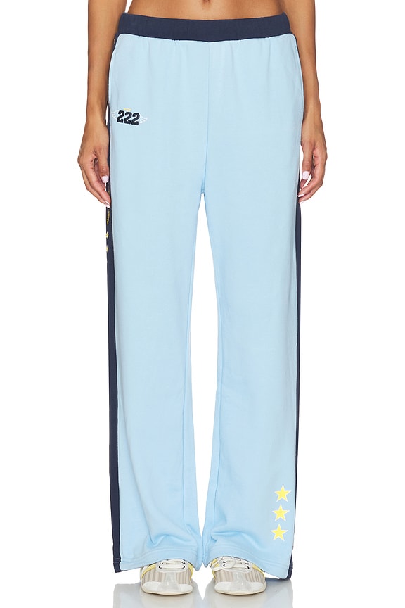 view 2 of 6 Mayfair Athletic Dept. Wide Leg Sweatpant in Light Blue