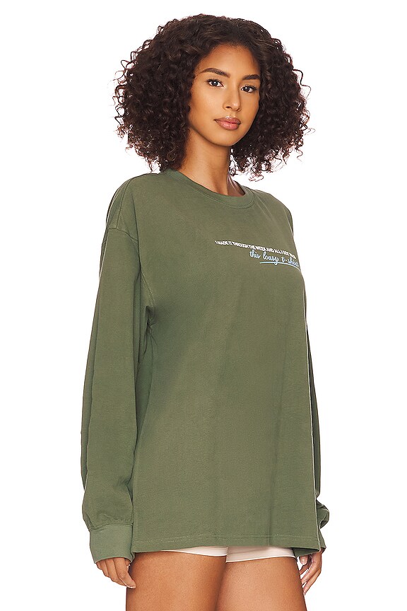 view 2 of 4 T-SHIRTS MANCHES LONGUES DON'T WAIT TO CELEBRATE SMALL WINS LONG SLEEVE in Sage Green