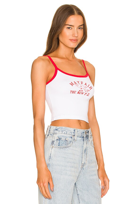 view 2 of 4 THE NEW P.E. タンクトップ in White & Red
