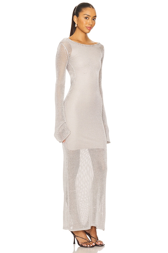 view 2 of 4 Estelle Knit Dress in Silver