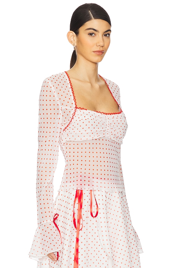 view 2 of 5 TOP BLUSA FRANNY in Polka Dot