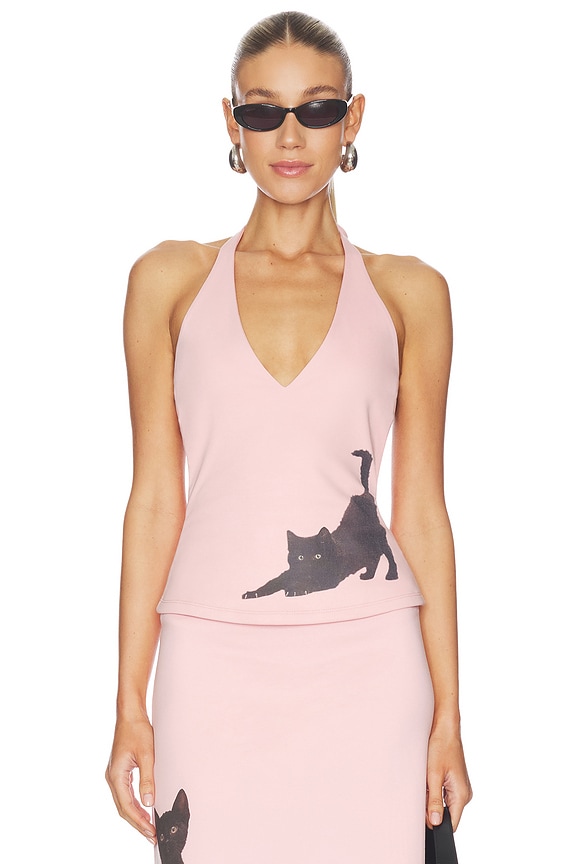 view 1 of 4 Collector Halter Top in Pink