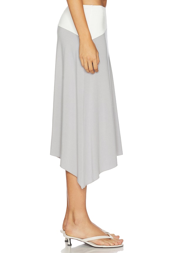 view 2 of 6 Curved Yoke Hi Lo Skirt in Grey