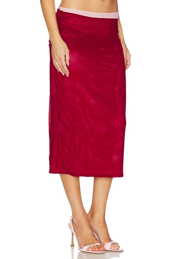 view 2 of 6 Caline Midi Skirt in Red