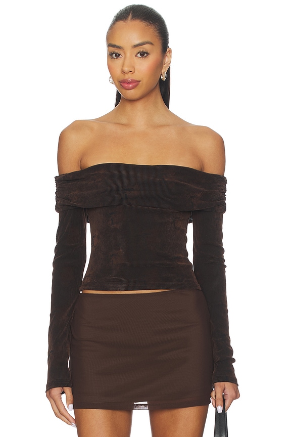 view 1 of 4 Korra Top in Chocolate