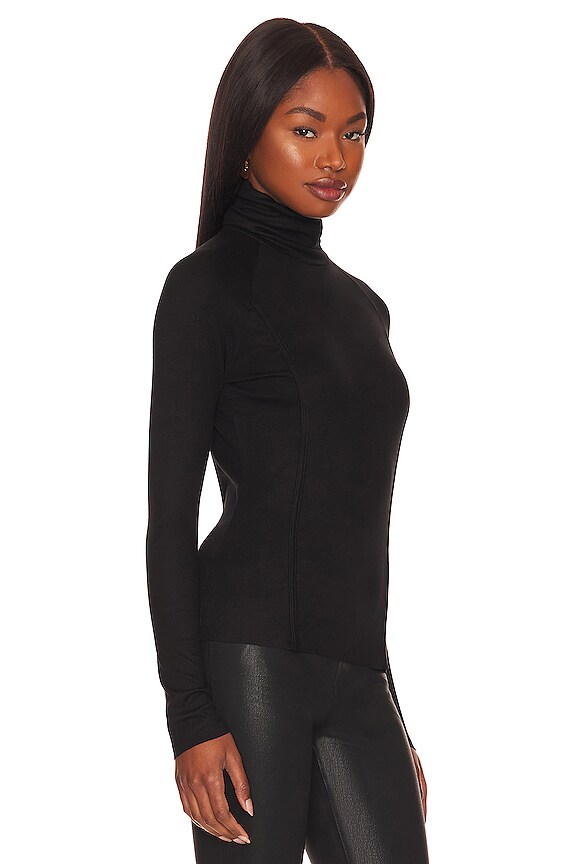 view 2 of 4 Mackay Rib Turtleneck Top in Jet Black