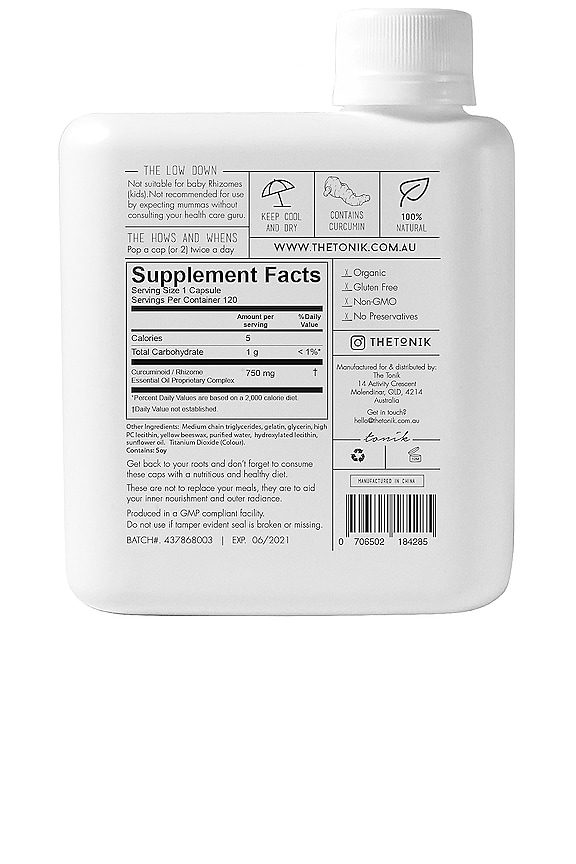 view 2 of 3 COMPLEMENTO NO.3 ORGANIC CURCUMIN TURMERIC CAPSULES in 