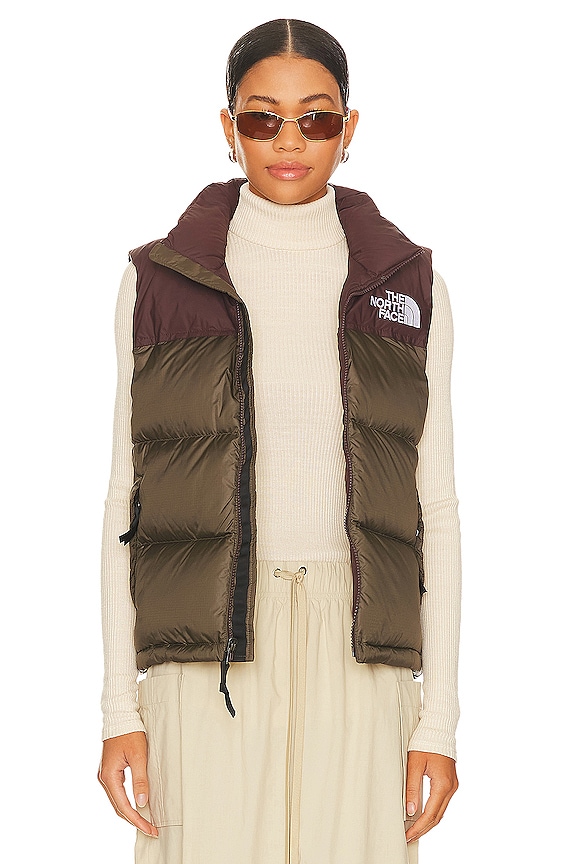 view 2 of 5 GILET 1996 RETRO in New Taupe Green & Coal Brown