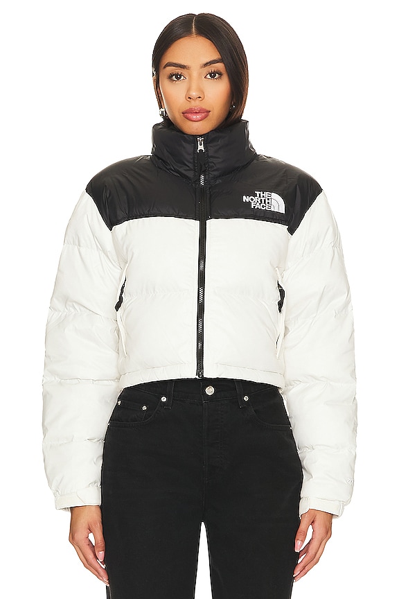 view 2 of 5 Nuptse Short Jacket in Gardenia White & TNF Black