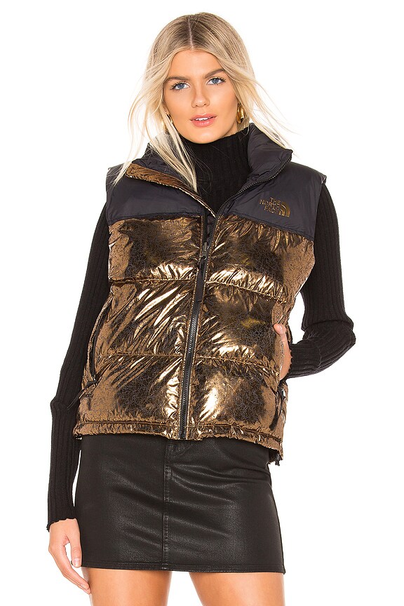 view 2 of 5 1996 Retro Nuptse Vest in Metallic Copper