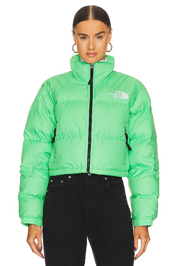 view 2 of 5 Nuptse Short Jacket in Chlorophyll Green