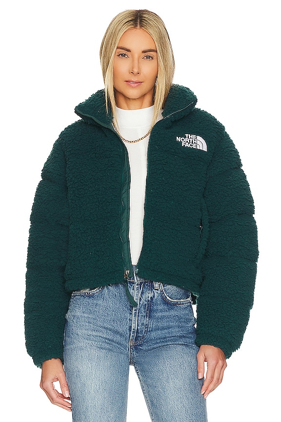 The North Face High Pile Nuptse Jacket in Ponderosa Green