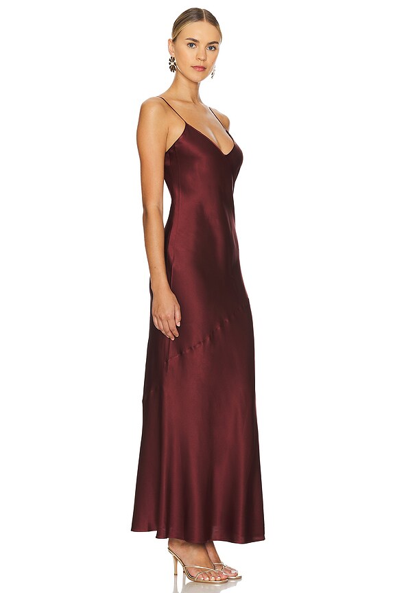 view 2 of 3 x REVOLVE Silk Rosalie Dress in Maroon