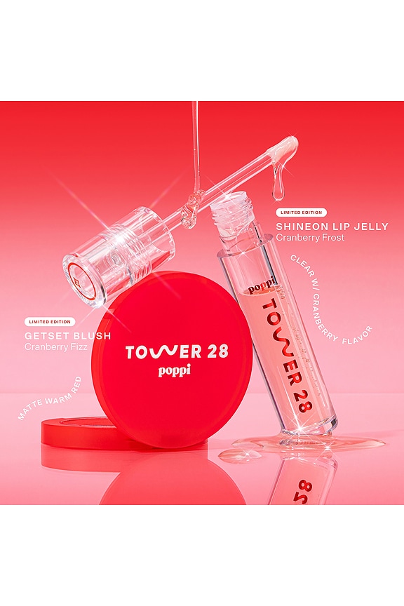 view 2 of 6 x Poppi Fizz + Frost Blush Lip Kit in Cranberry Fizz