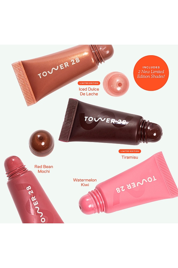 view 2 of 6 Lil' Softies Lip Kit in Dulce De Leche Shimmer, Red Bean Mochi, Watermelon Kiwi & Tiramisu