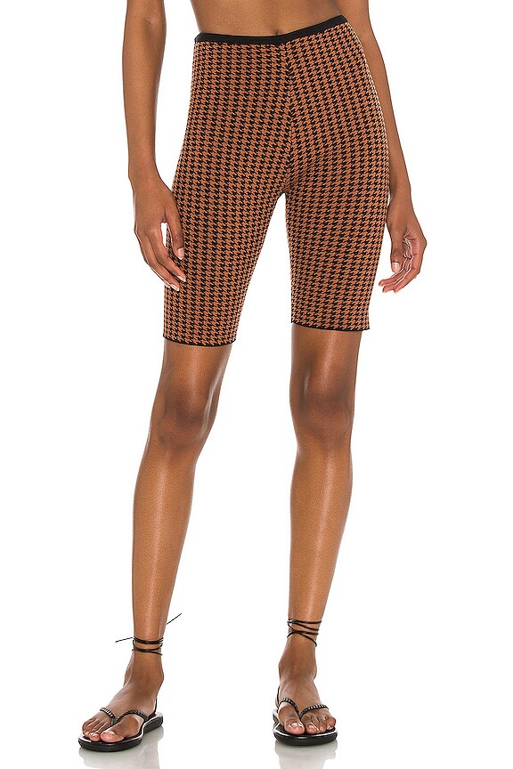 view 1 of 4 Rumba Short in Brown Houndstooth