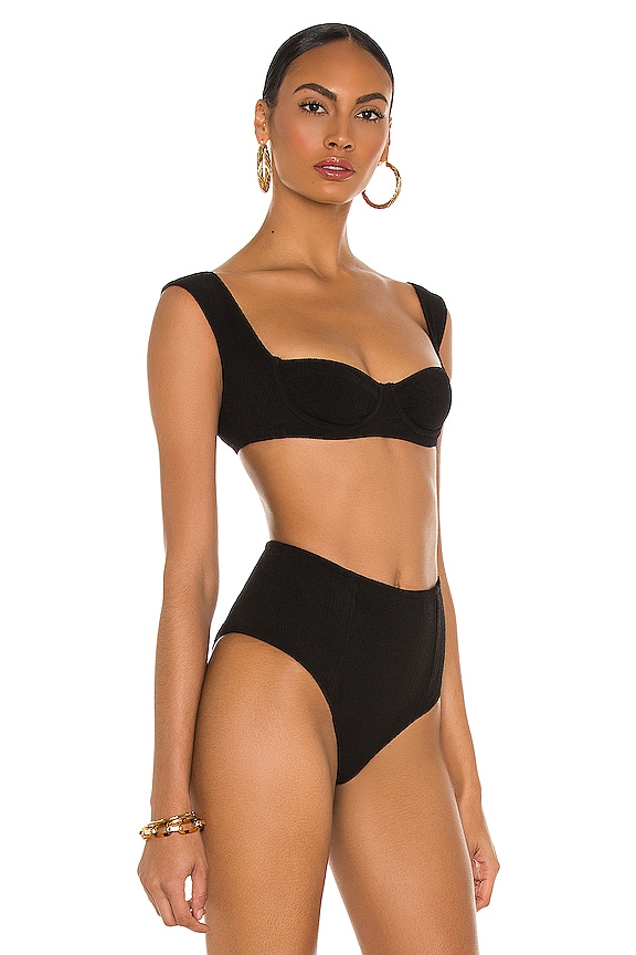 view 2 of 4 South Pacific Bikini Top in Black