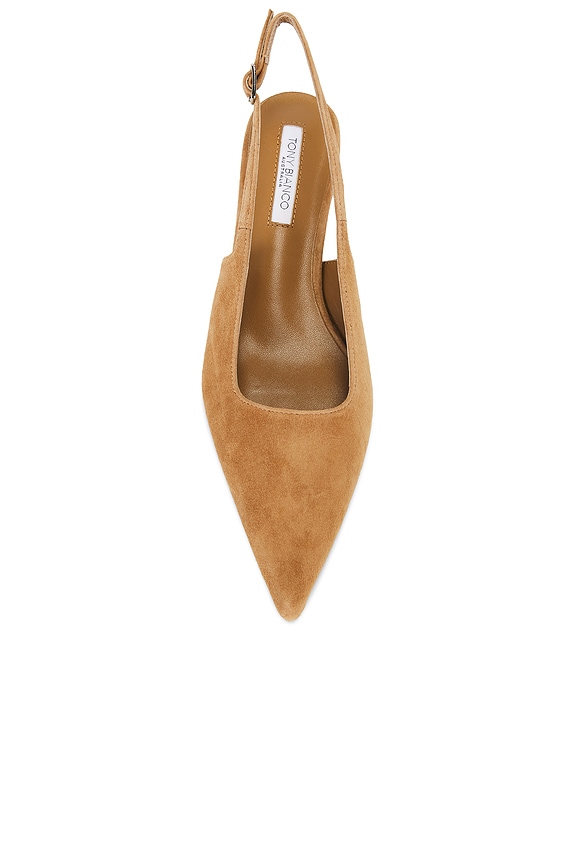 Tony Bianco Crush Slingback Pump in Taupe Suede | REVOLVE