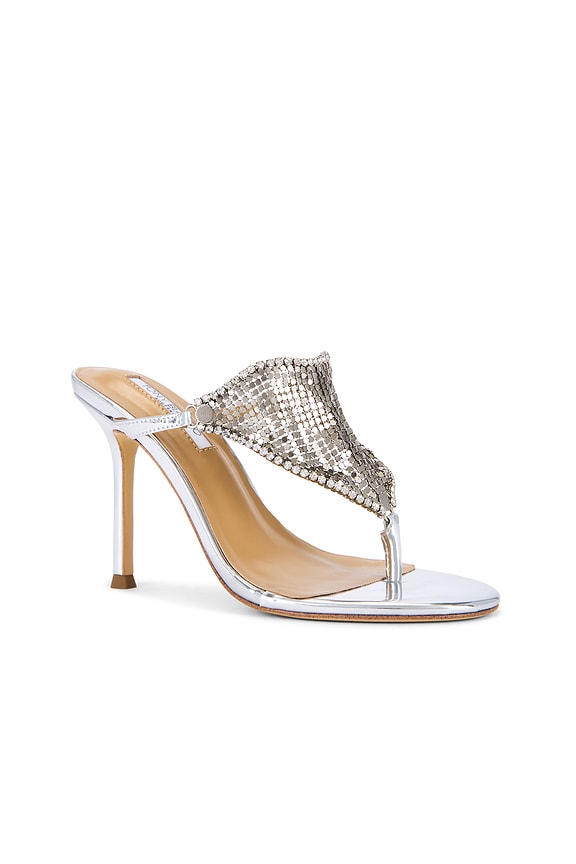 view 2 of 5 Demure Heel in Silver Glomesh